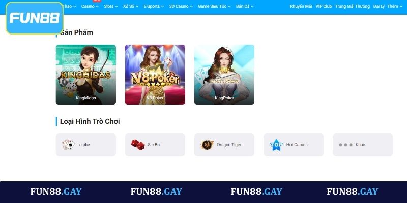 Các nhà phát hành game bài uy tín hợp tác cùng Fun88