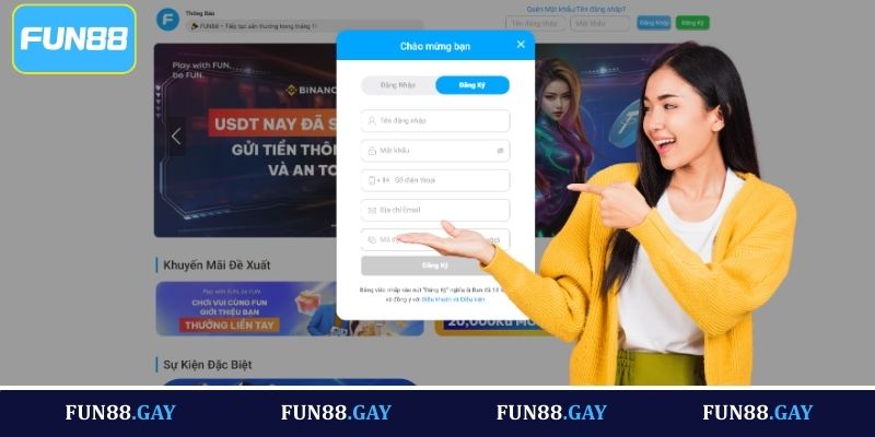 Cách đăng ký Fun88 đơn giản, dễ thực hiện