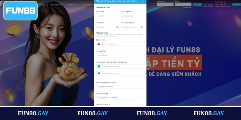 Hướng dẫn đăng ký đại lý Fun88 chuẩn nhất
