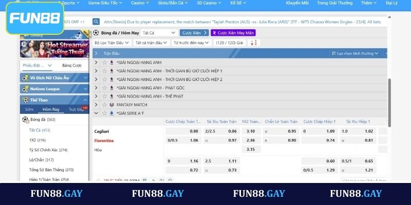 Hướng dẫn tham gia cá cược thể thao tại nhà cái Fun88